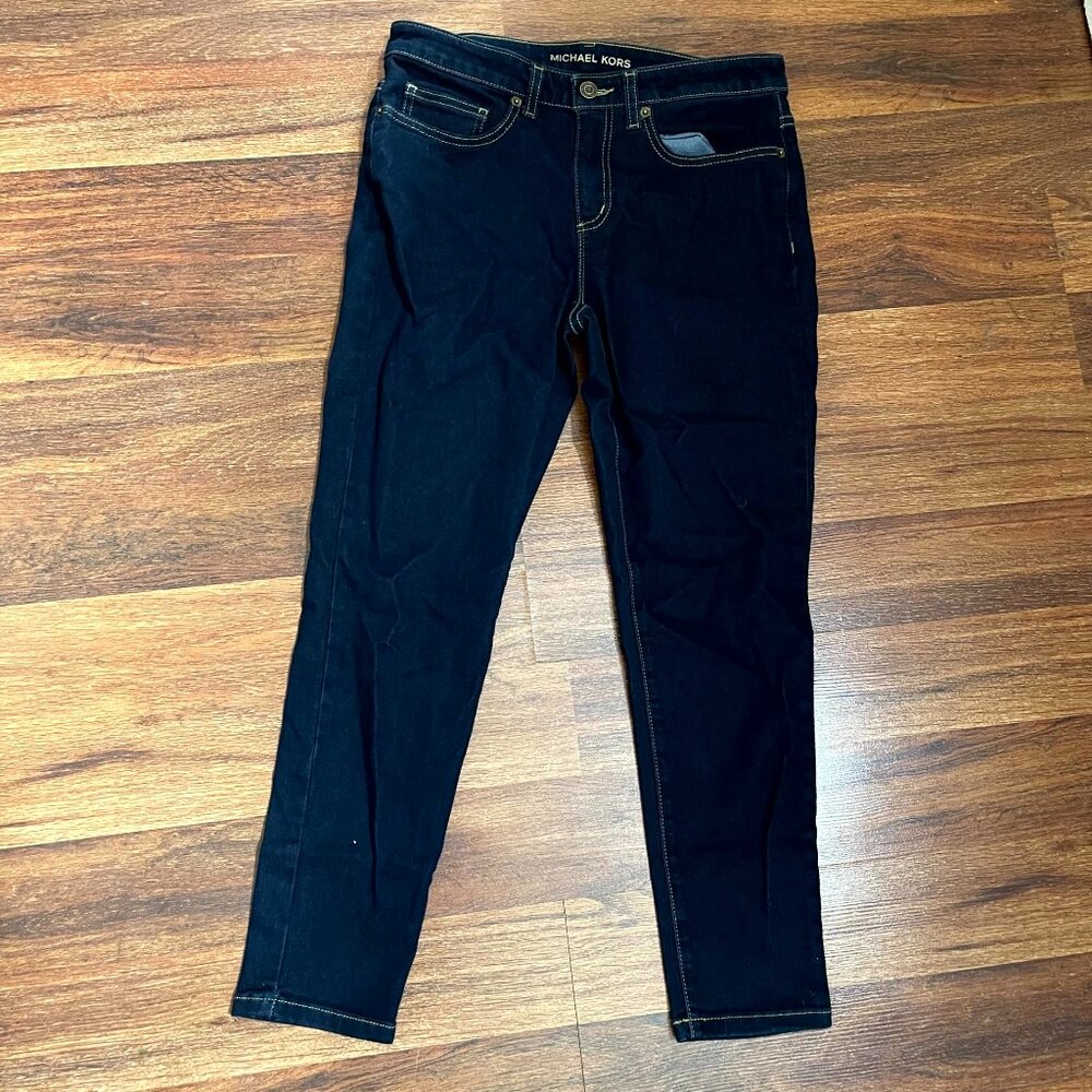 Michael Kors Skinny Jeans Women’s Size 6 Blue Dark Wash Mid Rise Stretch Denim
